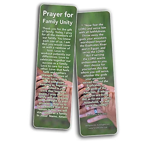 Prayers for Family Bookmarks (30 Pack) - Handy Sample Prayer Perfect For Family Gatherings