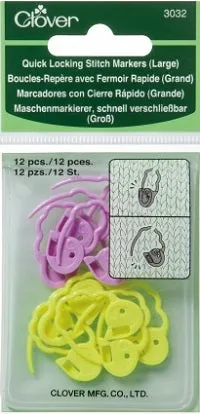 Quick Locking Stitch Markers - Large (Clover)