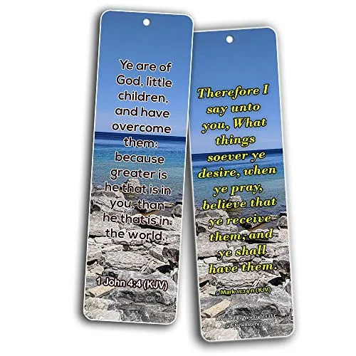 Religious Bible Quotes Bookmarks for Doing The Impossible (KJV) (30-Pack) - Handy Bible Verses Perfect for Daily Encouragement