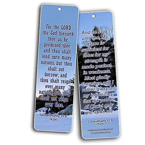 Religious Bible Quotes Bookmarks for Doing The Impossible (KJV) (30-Pack) - Handy Bible Verses Perfect for Daily Encouragement