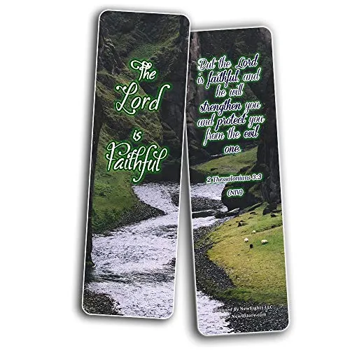 Scriptures Bookmarks - Bible Verses about Strength (30 Pack) - Well Designed and Easy To Memorize Bible Verses - Reverence Bible Texts VBS Sunday School Easter Baptism Thanksgiving Christmas Rewards
