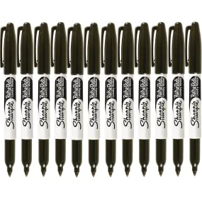 Sharpie Rub-A-Dub Laundry Marker Permanent Black 1.0mm Pack 12