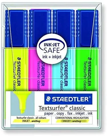 Staedtler 364 Textsurfer Highlter Wallet of 4 Color