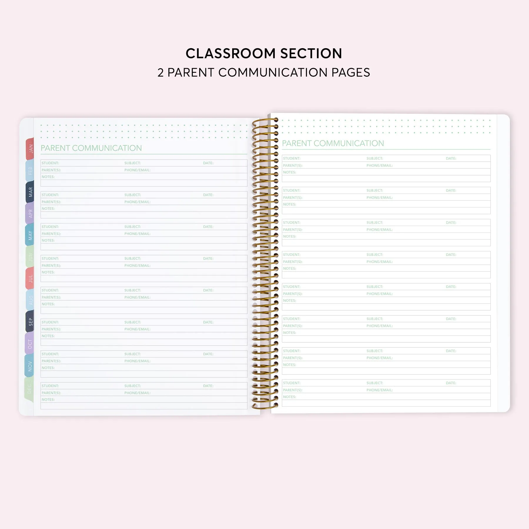 Teacher Planner - Colorful Florals White