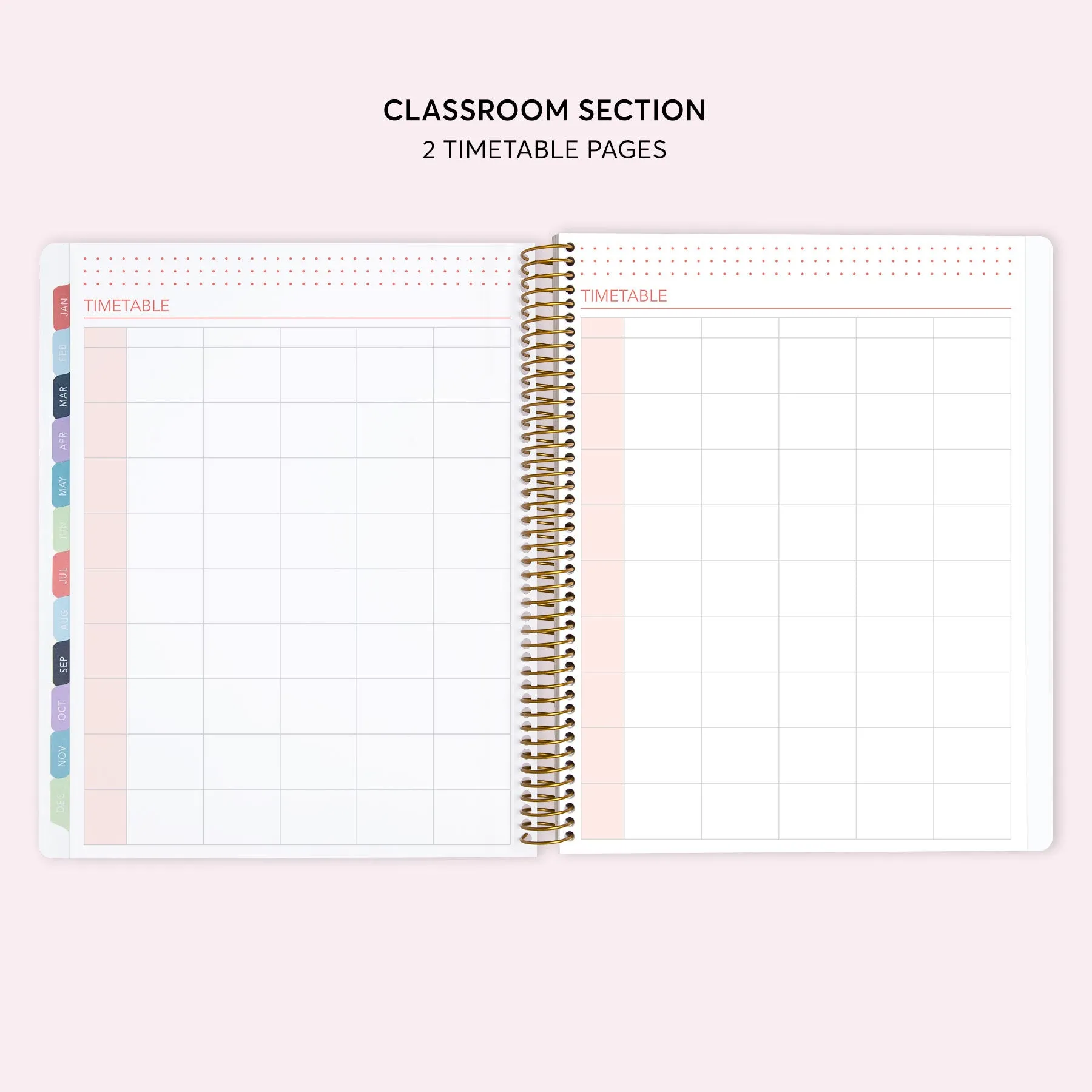 Teacher Planner - Colorful Florals White