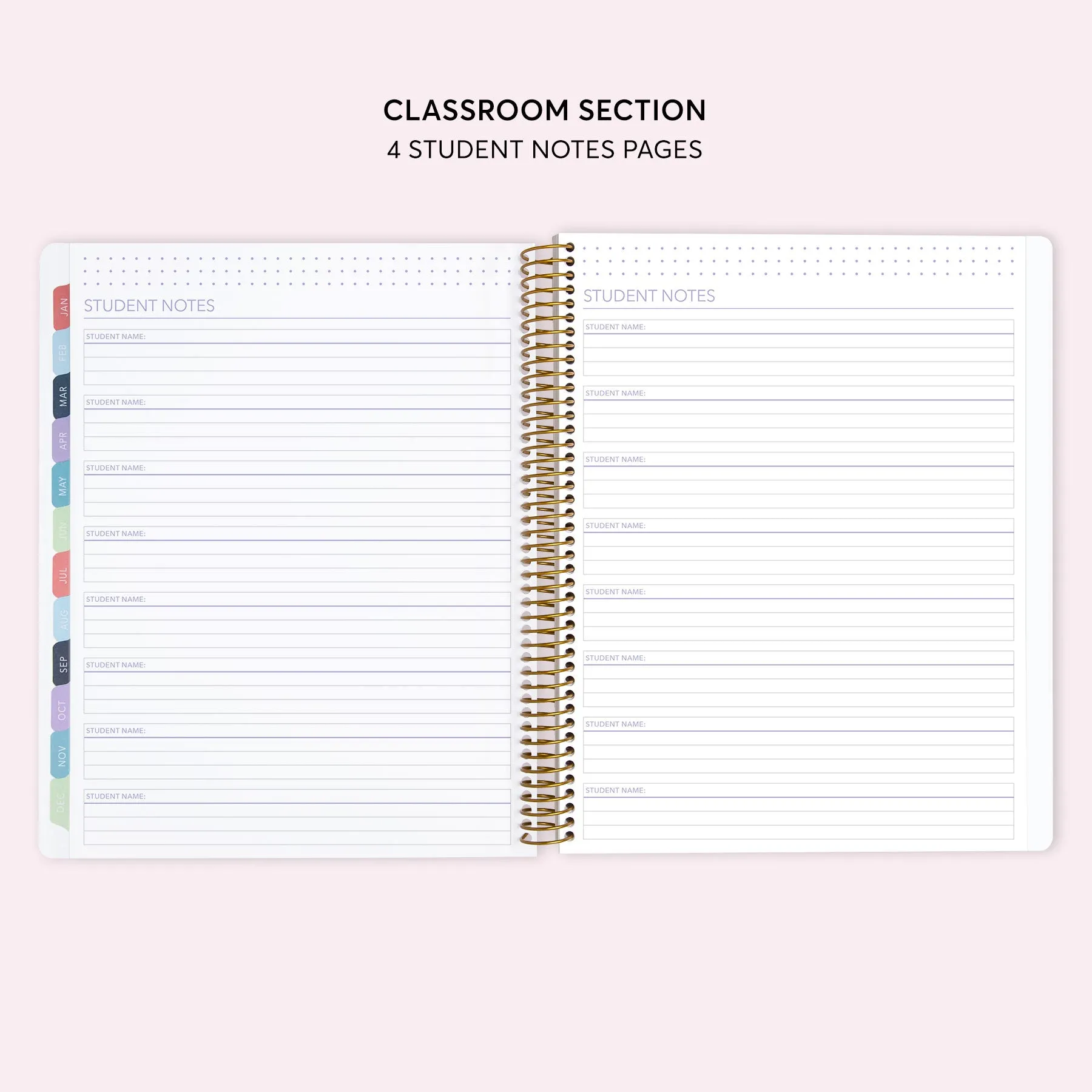 Teacher Planner - Colorful Florals White