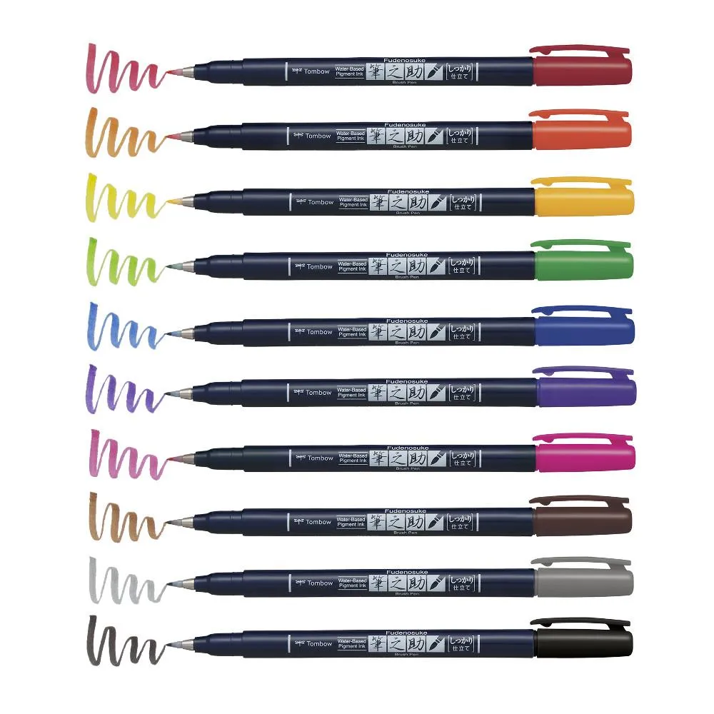 Tombow Fudenosuke Colours Set 10pk