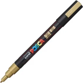 Uni Pc-3M Posca Poster Marker Fine Bullet Tip 1.3Mm Gold