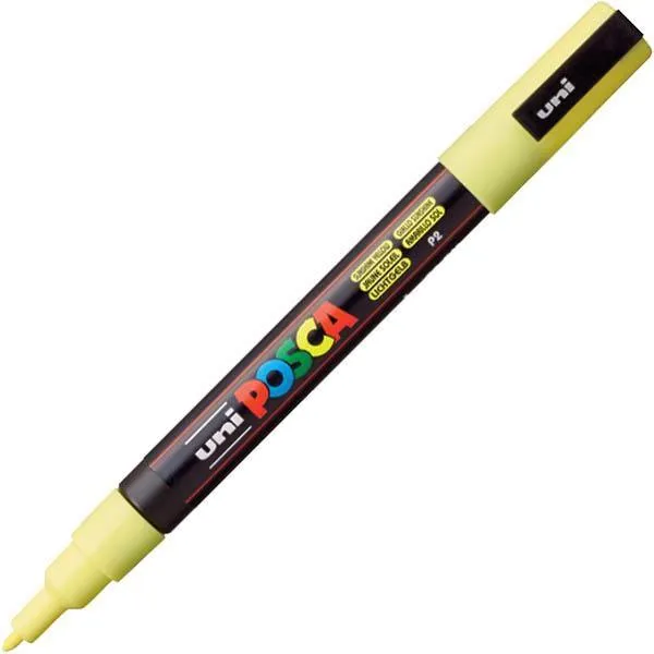 Uni Pc-3M Posca Poster Marker Fine Bullet Tip 1.3Mm Sunshine Yellow