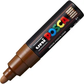 Uni Pc-7M Posca Poster Marker Medium Bullet Tip 4.5Mm Brown