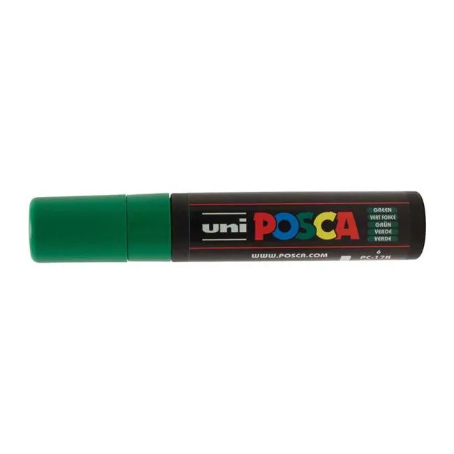 Uni Posca Marker 15.0mm Extra-Broad Chisel Green PC-17K