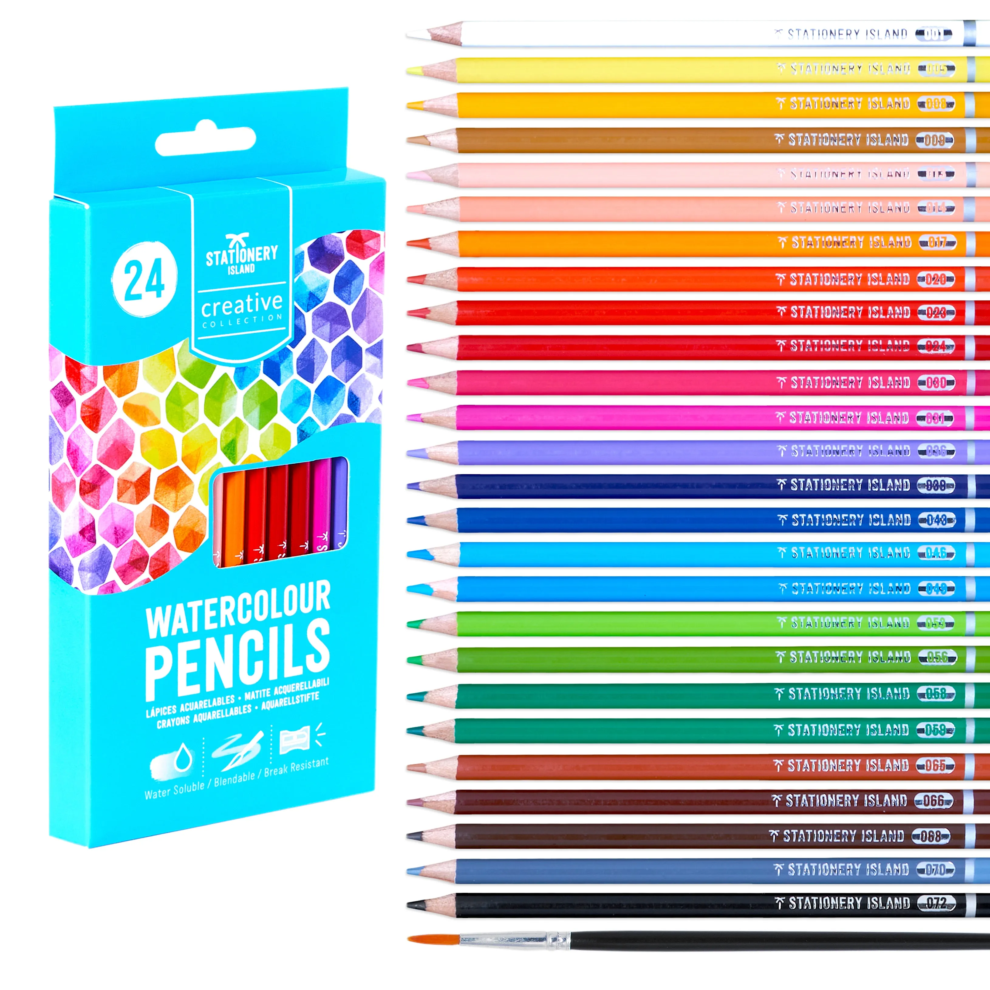 Watercolour Pencils - Set of 24