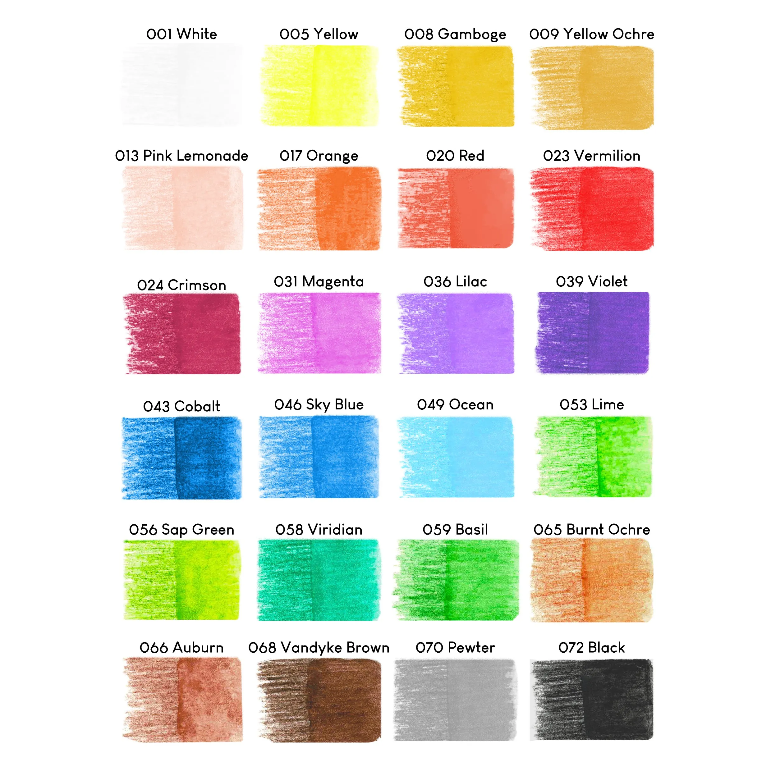Watercolour Pencils - Set of 24