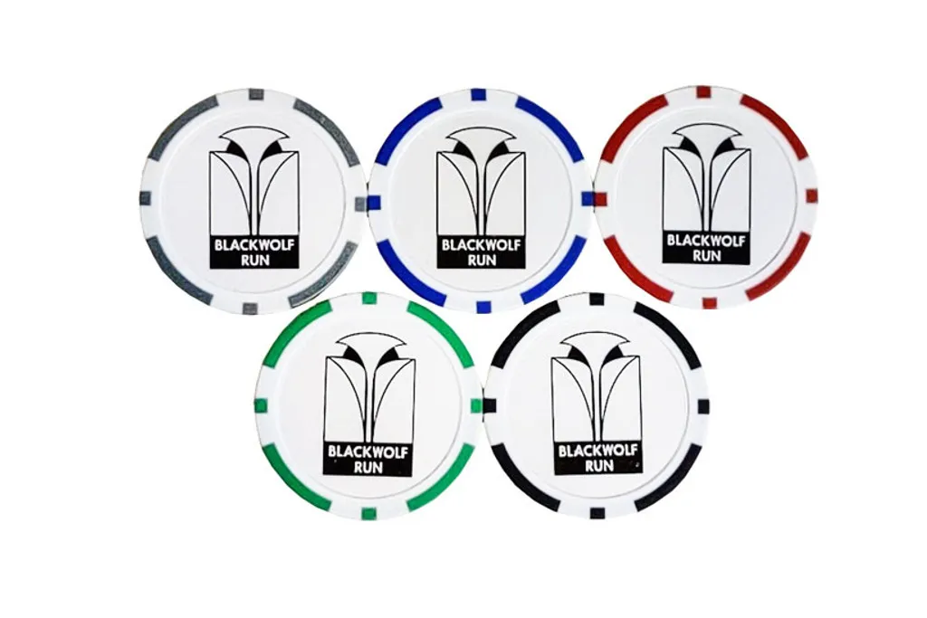 WHISTLING STRAITS AND BLACKWOLF RUN DUAL LOGOED POKER CHIP