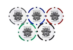 WHISTLING STRAITS AND BLACKWOLF RUN DUAL LOGOED POKER CHIP