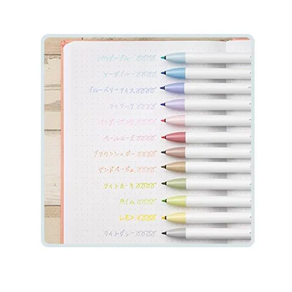 ZEBRA CLICKART Gentle light color WYSS22 0.6mm water-based pen single 12 color set