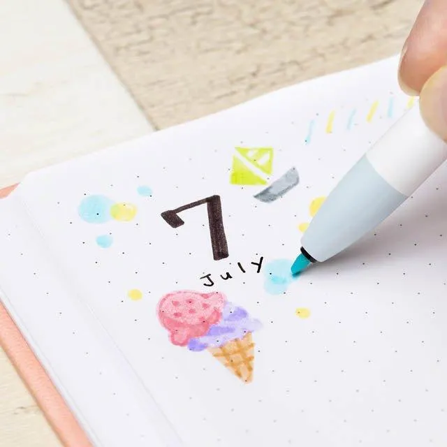 ZEBRA CLICKART Gentle light color WYSS22 0.6mm water-based pen single 12 color set